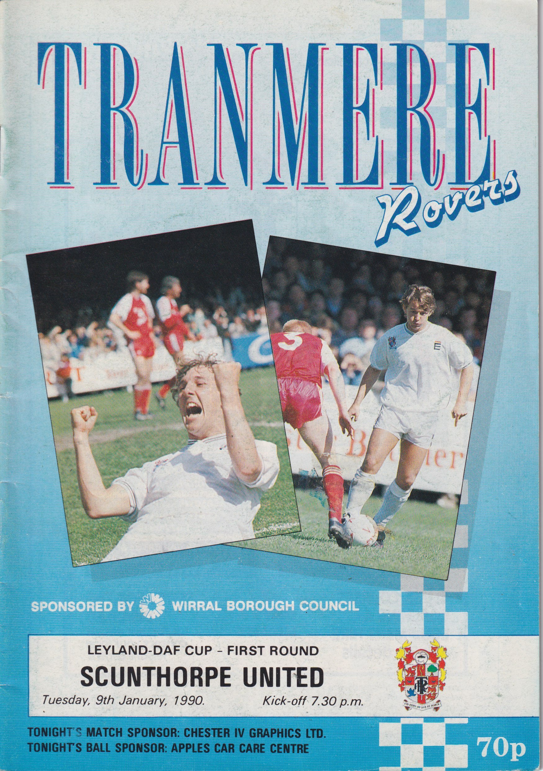 Tranmere Rovers v Scunthorpe United match programme